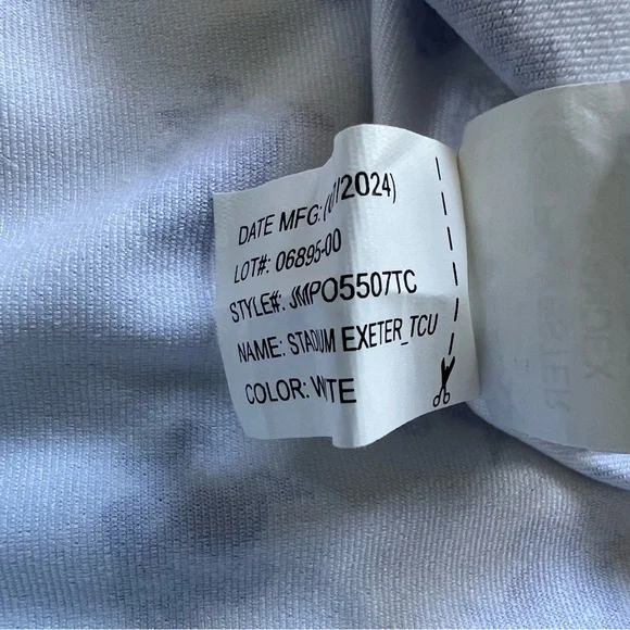 Johnnie-O Polo Shirt TCU Logo All Over Print White Purple Short Sleeve Men’s XL - Picture 10 of 15